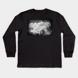 Cow Parsnip Infrared by Debra Martz Kids Long Sleeve T-Shirt